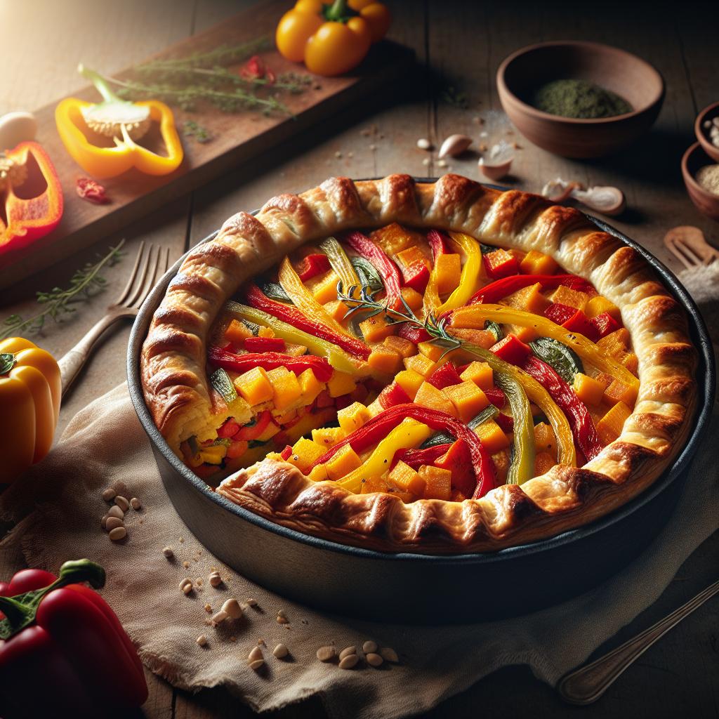 Savory Bell Pepper and Pumpkin Pie