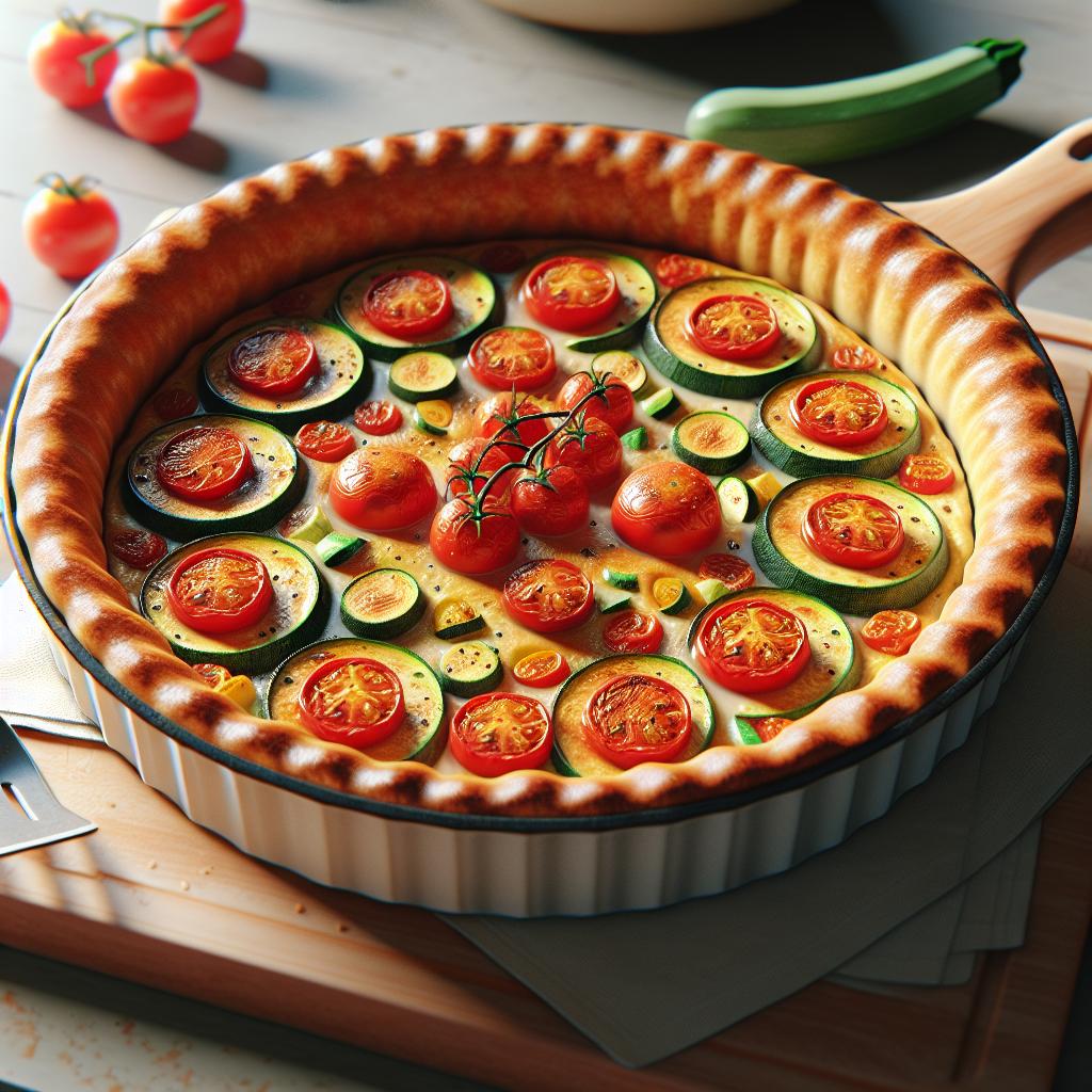 Cherry Tomato and Zucchini Savory Tart