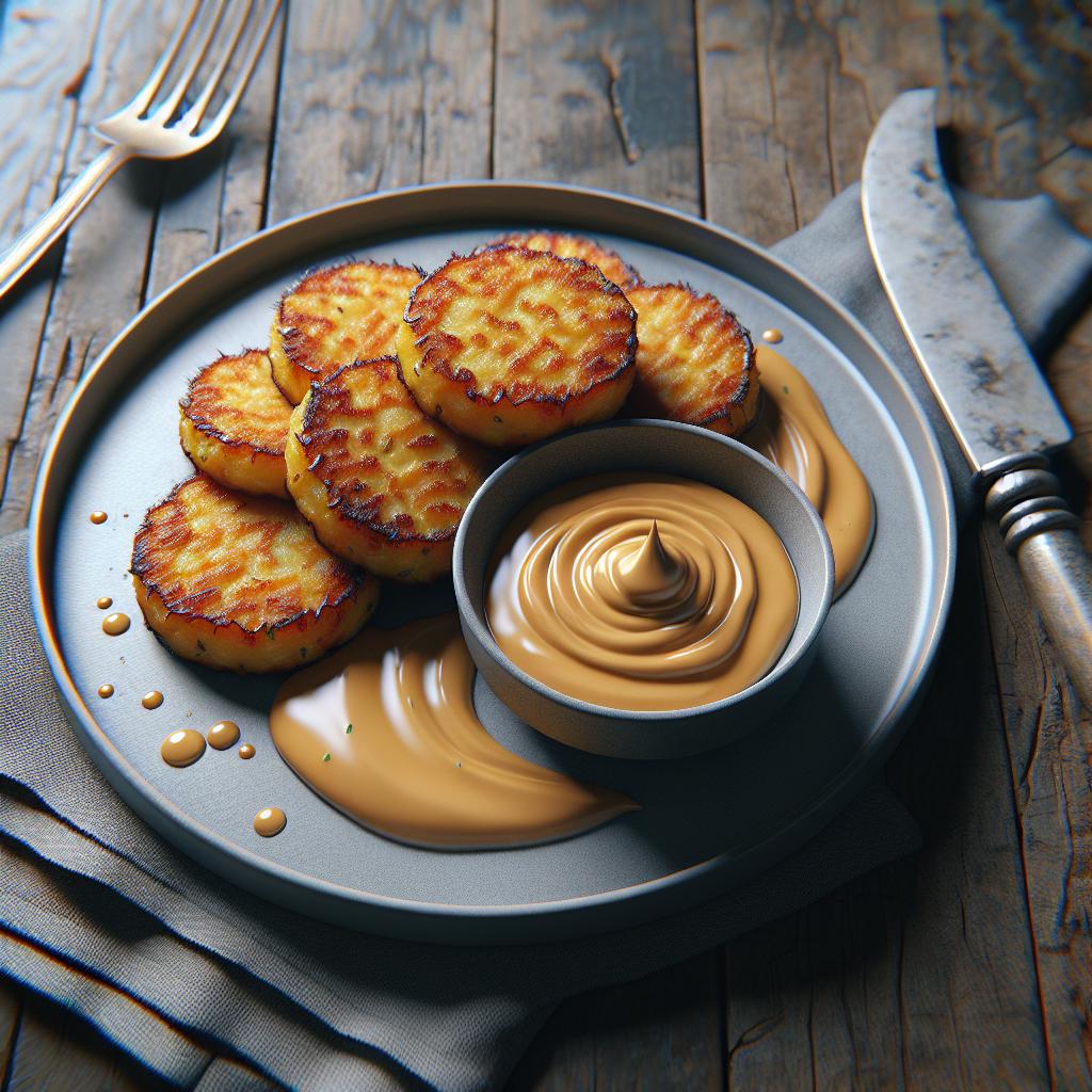 Potato Cakes with Peanut Sauce