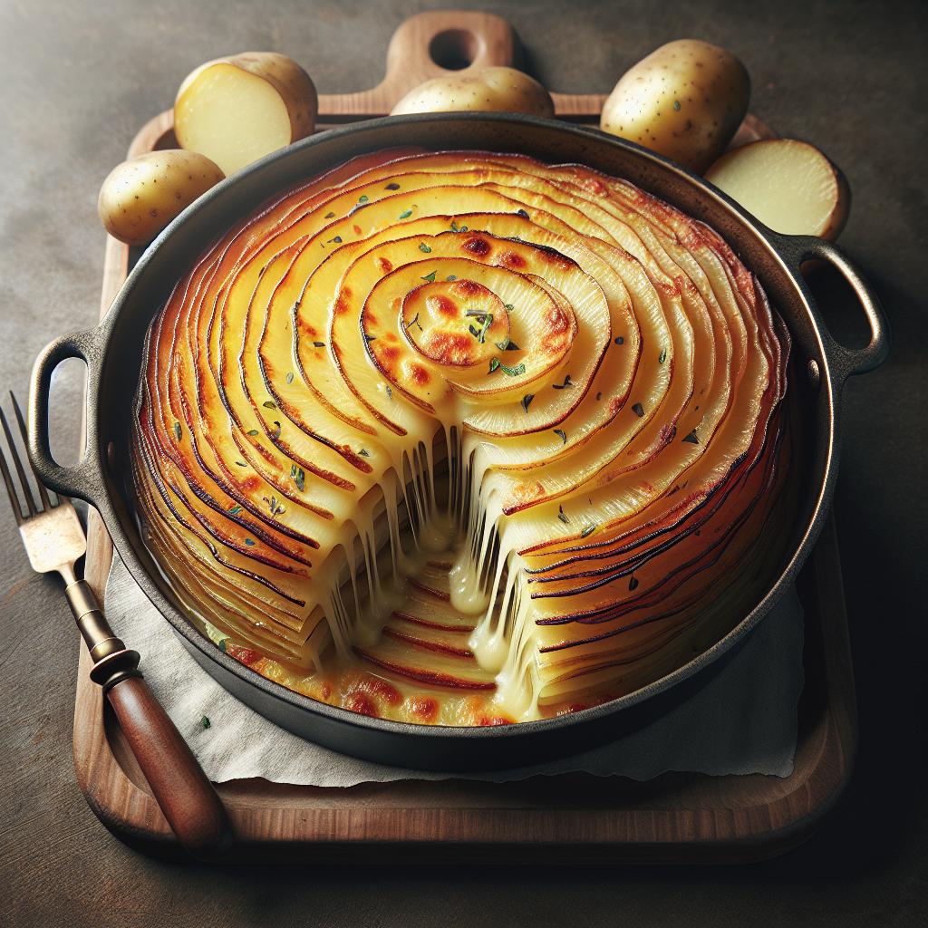 Potato and Smoked Scamorza Cheese Flan