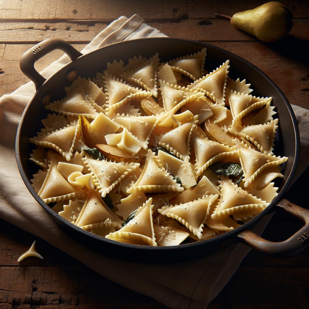 Ricotta Triangles with Taleggio and Pear