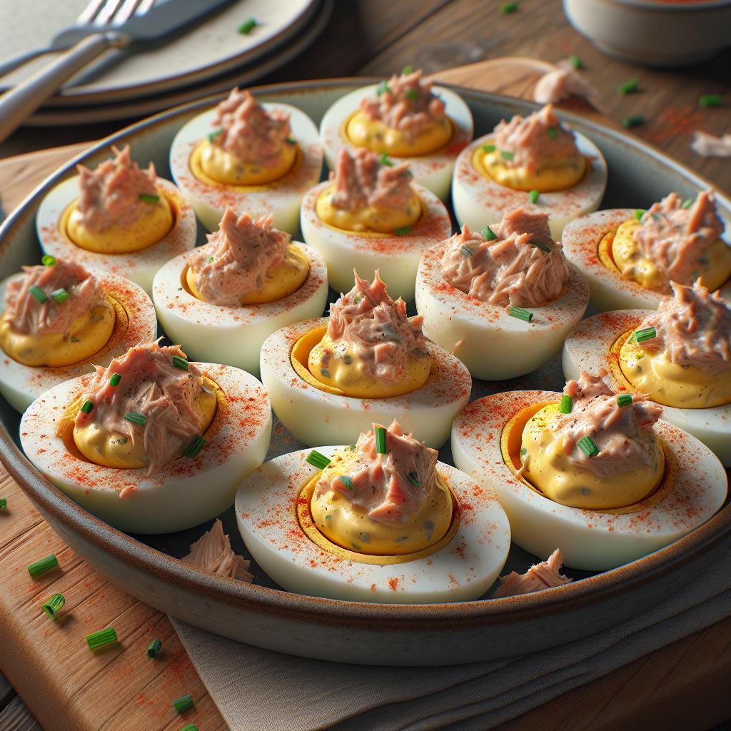 Stuffed eggs with tuna