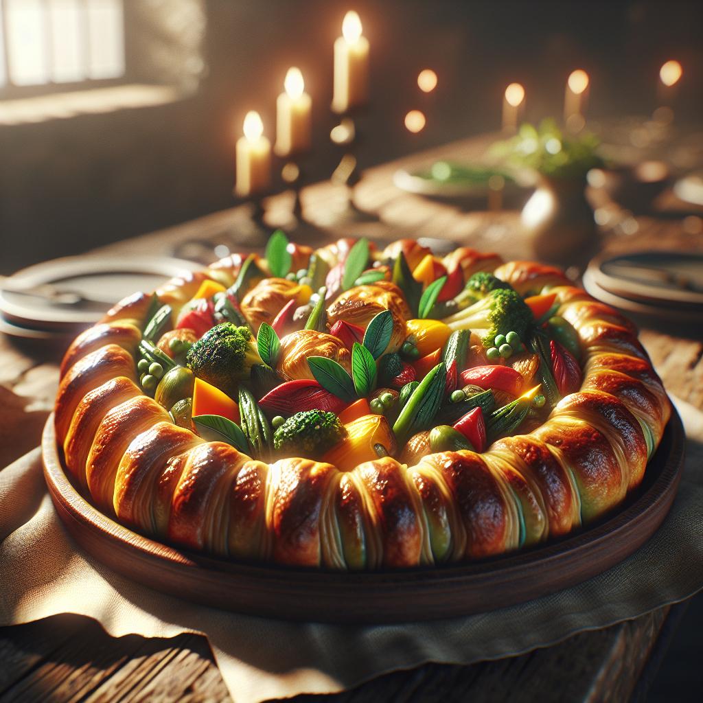 Vegetables in crust
