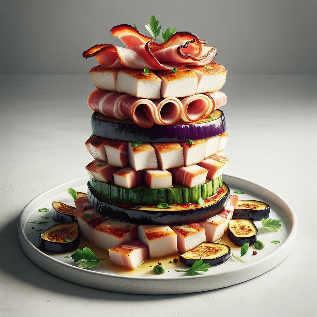 Chicken, Speck, and Eggplant Vertical