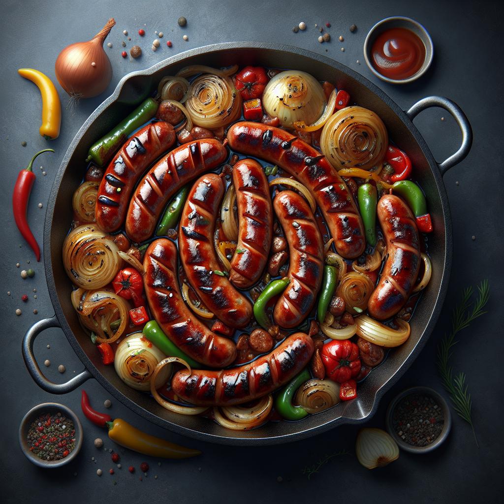 BBQ Verzini with Peppers and Onions