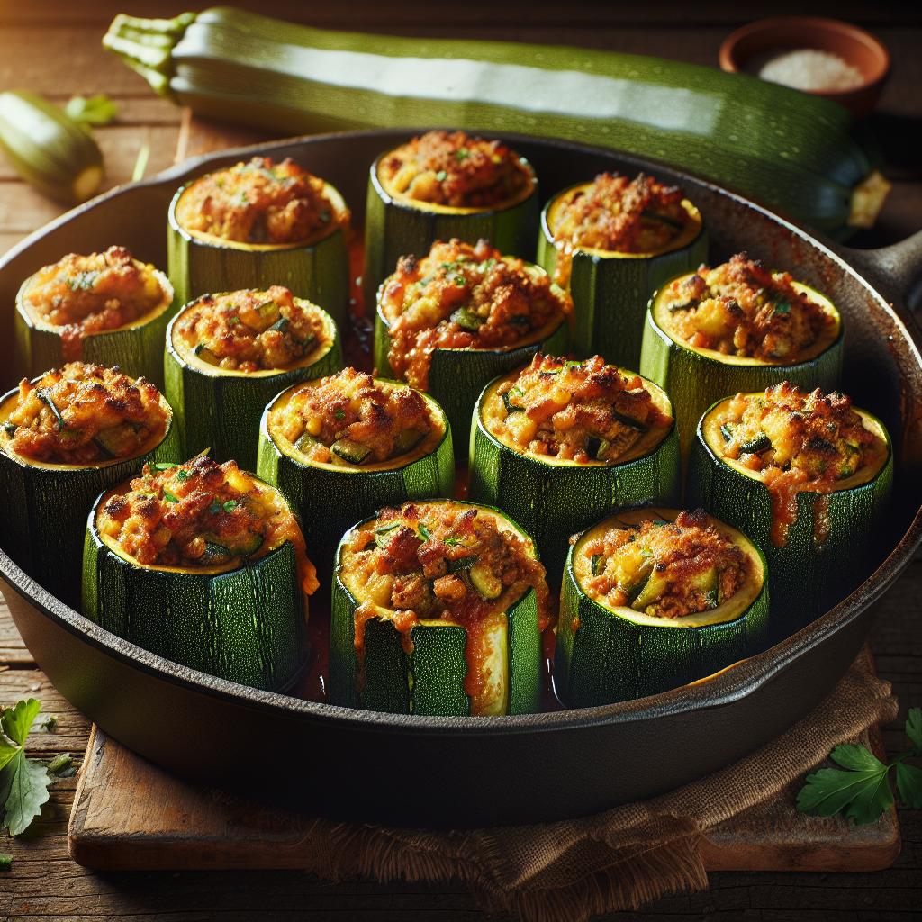Vegetarian Stuffed Zucchini