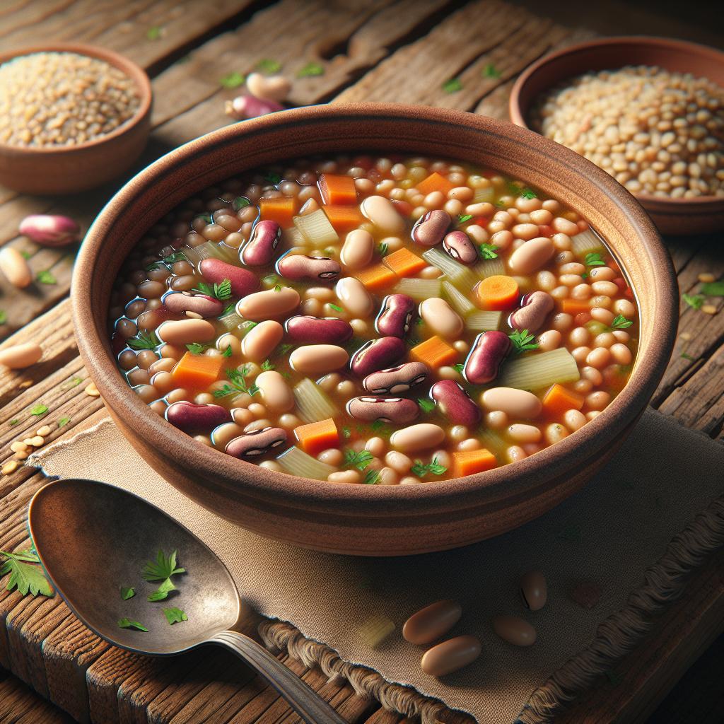 Spelt and Borlotti Bean Soup