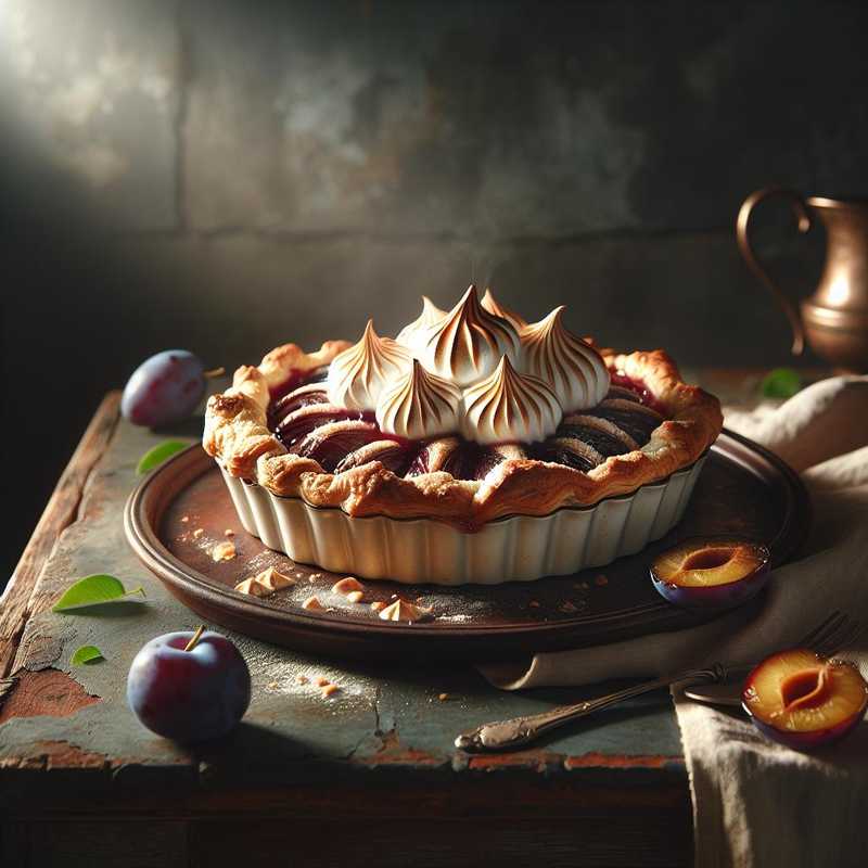 Plum Meringue Tart