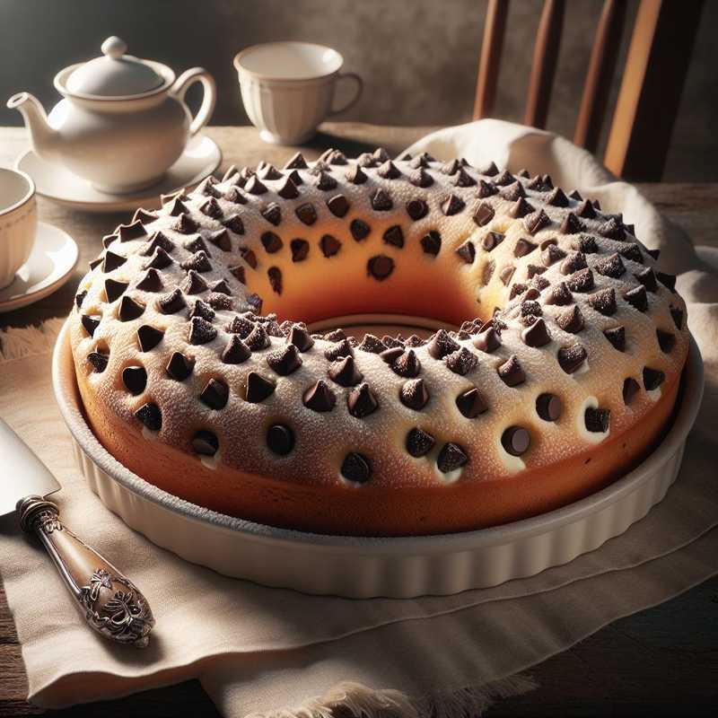 Ciambellone ricotta e gocce di cioccolato