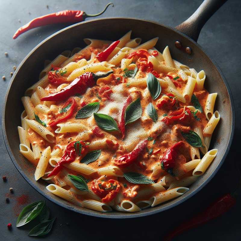 Pasta con crema di peperoni