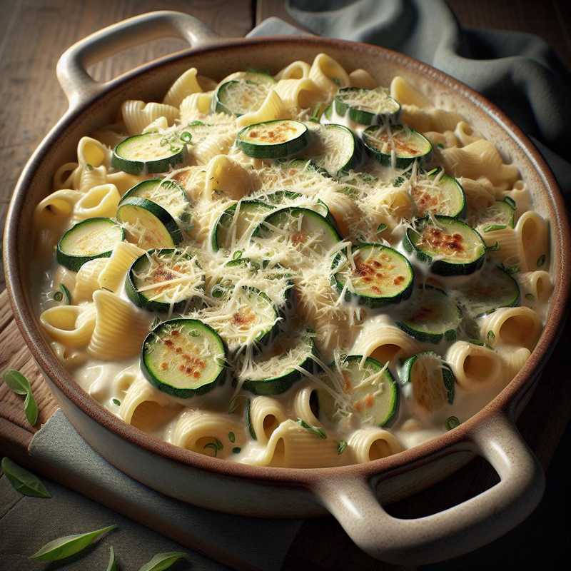 White Baked Pasta with Zucchini