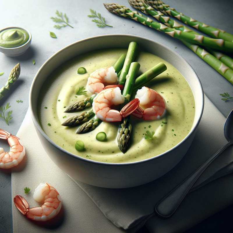 Asparagus and Shrimp Velvet Soup