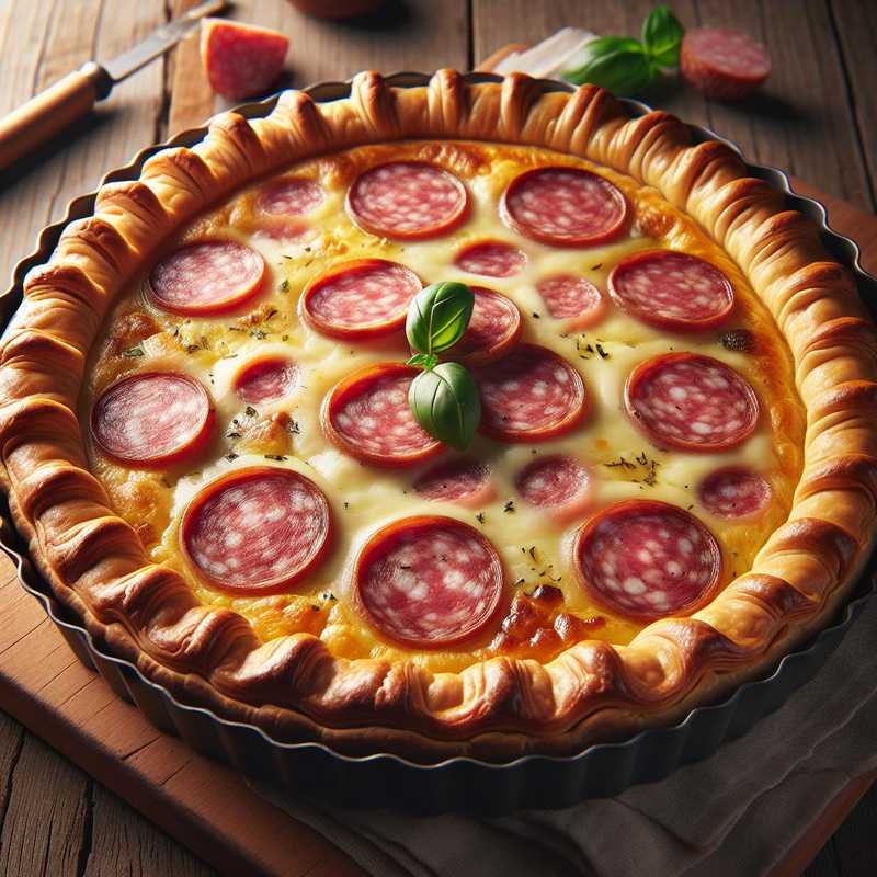 Torta salata mortadella e scamorza