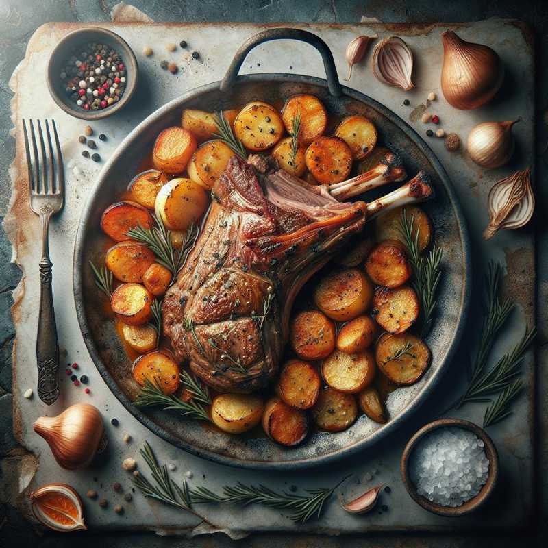 Agnello al forno con patate