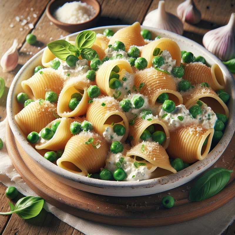 Conchiglioni ripieni ricotta e piselli