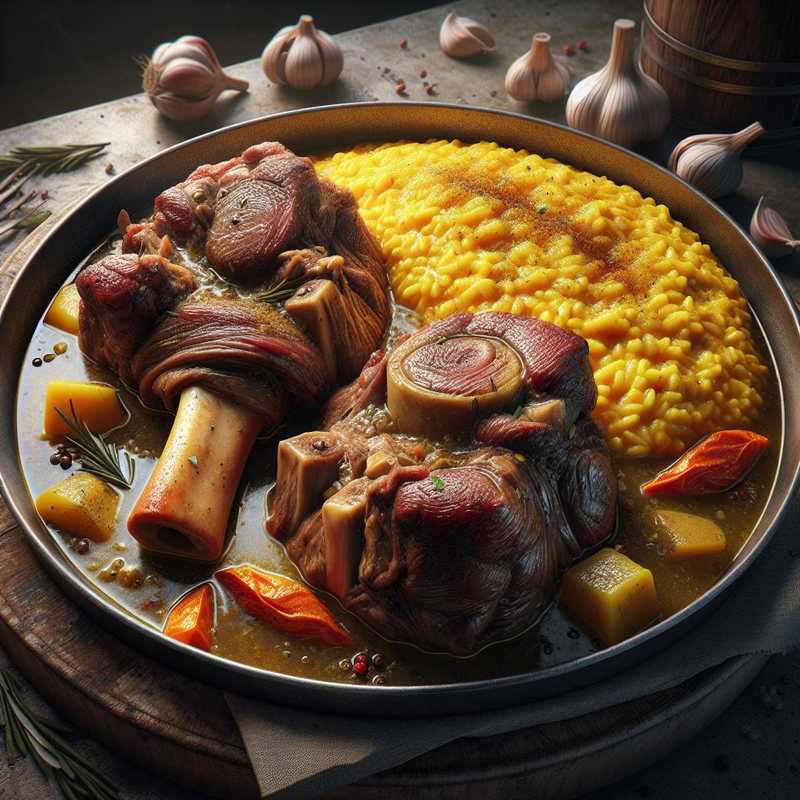 Ossobuco alla milanese con risotto giallo