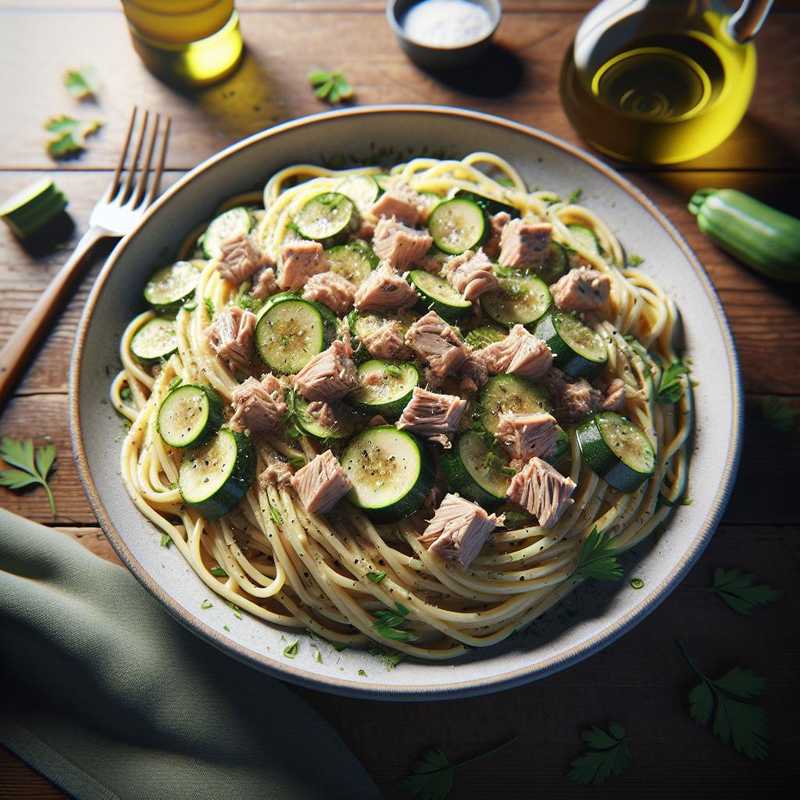 Spaghetti with Tuna and Zucchini