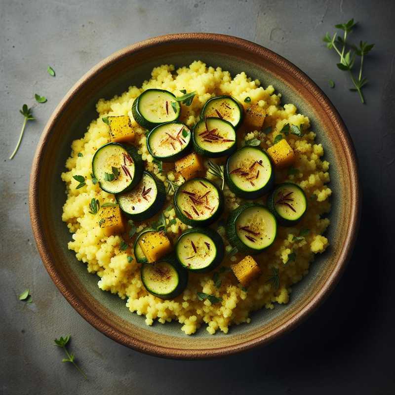 Cous cous allo zafferano con zucchine