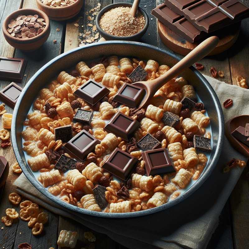 Merendine ai cereali soffiati e cioccolato