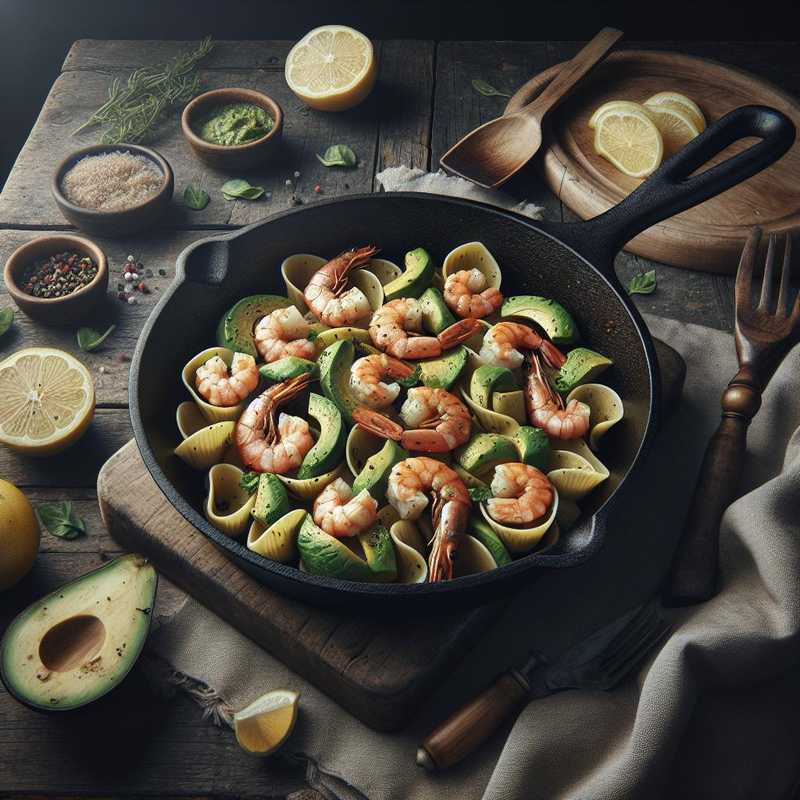 Cestini con gamberi e avocado