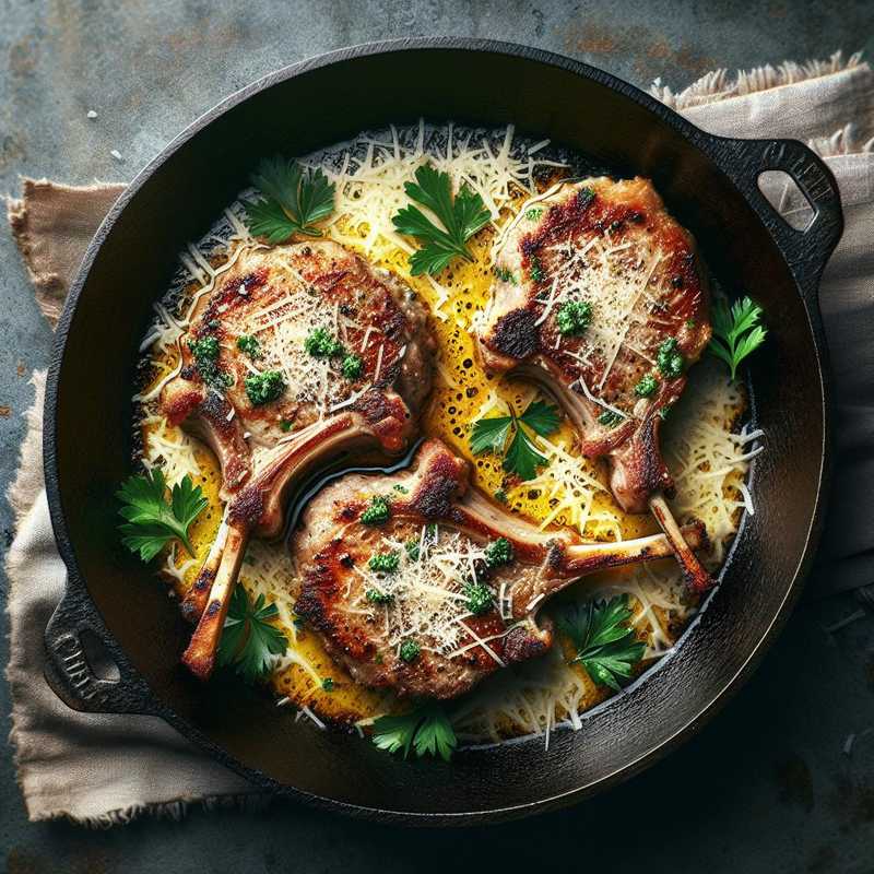 Costolette d'agnello parmigiano e prezzemolo