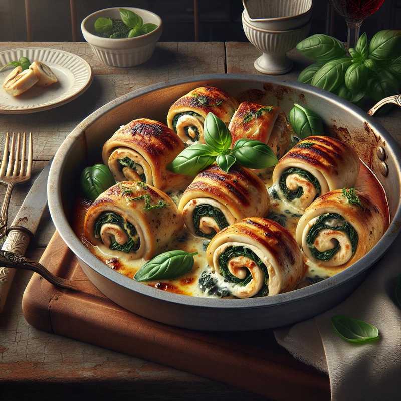 Rotolini di pollo ripieni