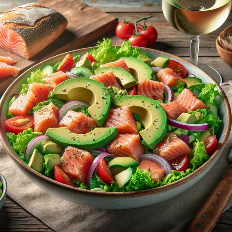 Insalatona salmone e avocado