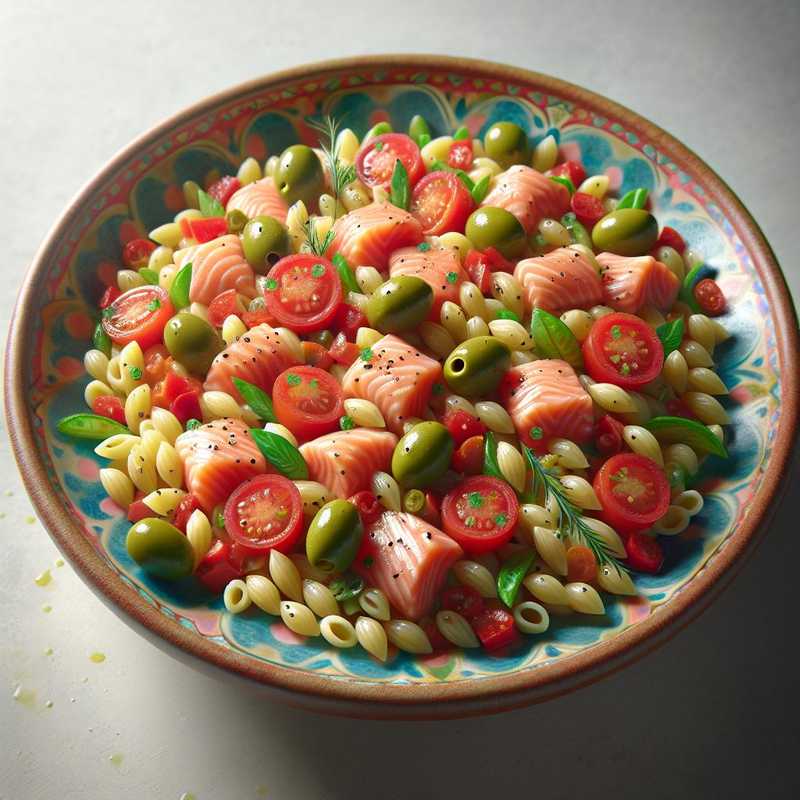 Insalata di orzo e salmone