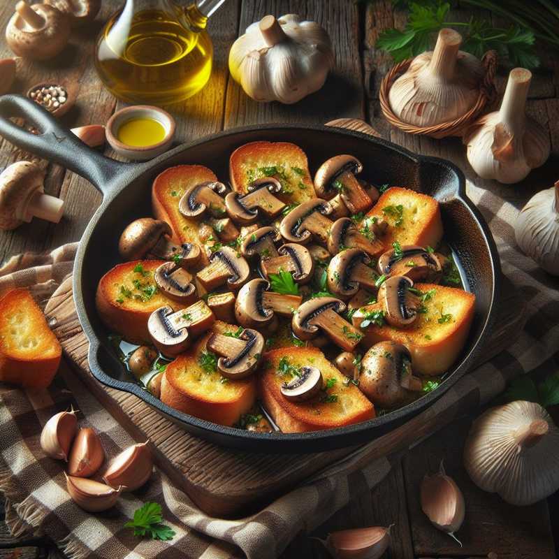 Bruschette con funghi trifolati