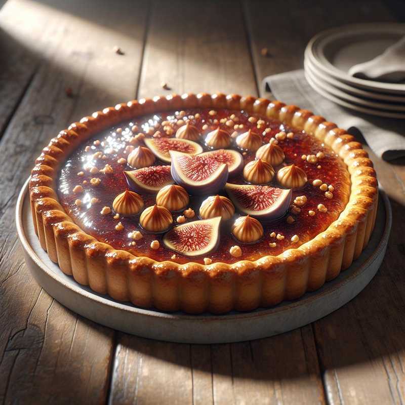 Crostata alle nocciole con confettura di fichi