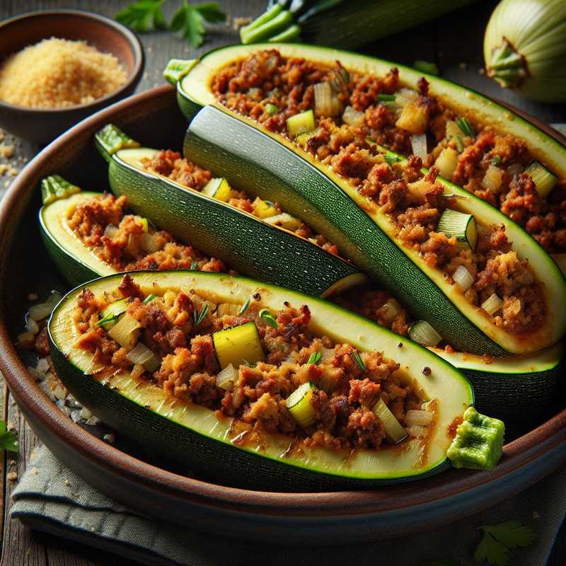 Zucchine ripiene di carne