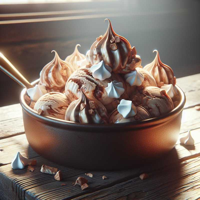 Meringue coffee ice cream