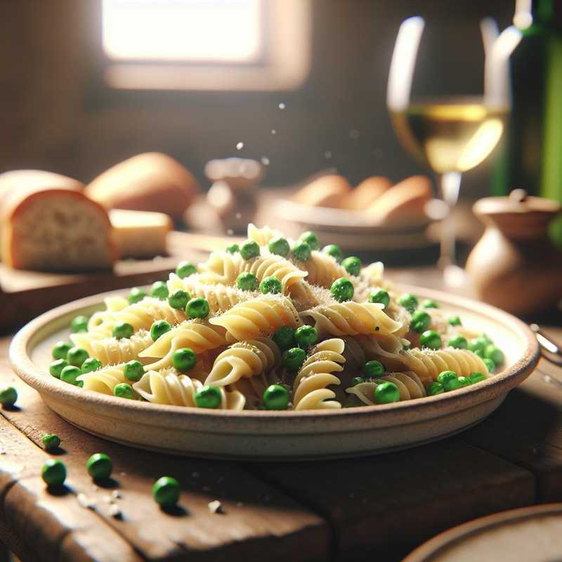 Pasta with pea pods