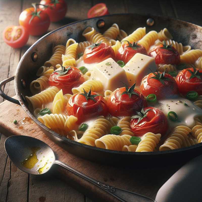 Pasta con pomodorini e stracchino