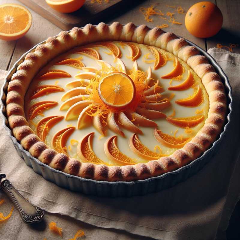 Crostata di crema ai fiori d'arancio