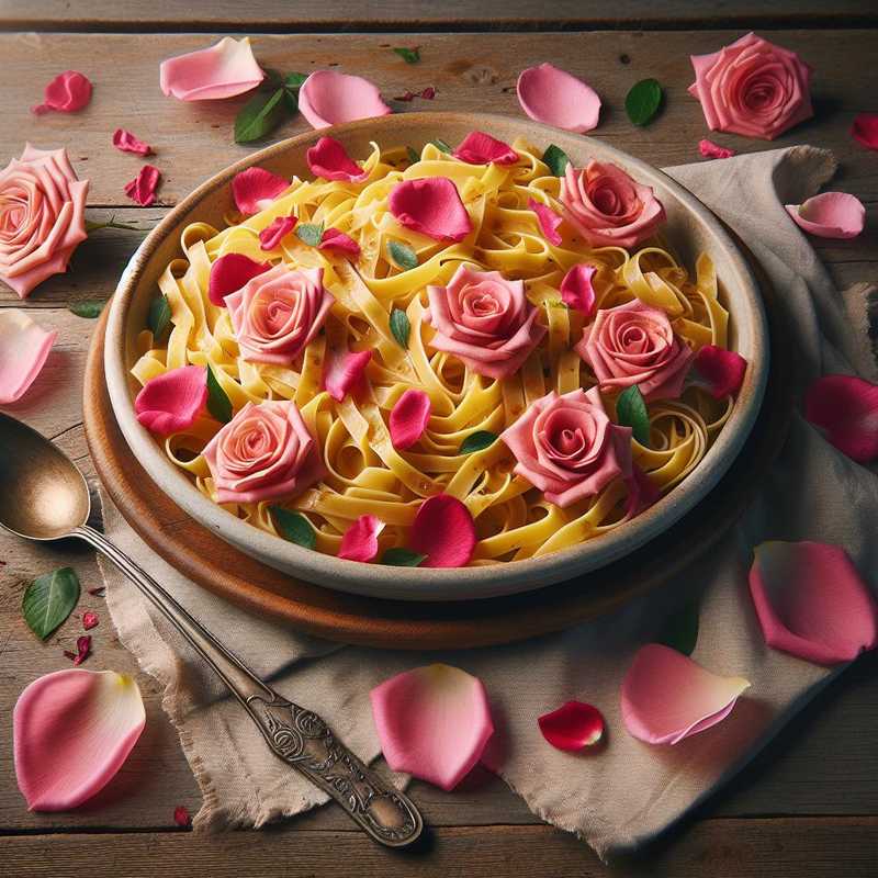 Tagliatelle ai petali di rosa