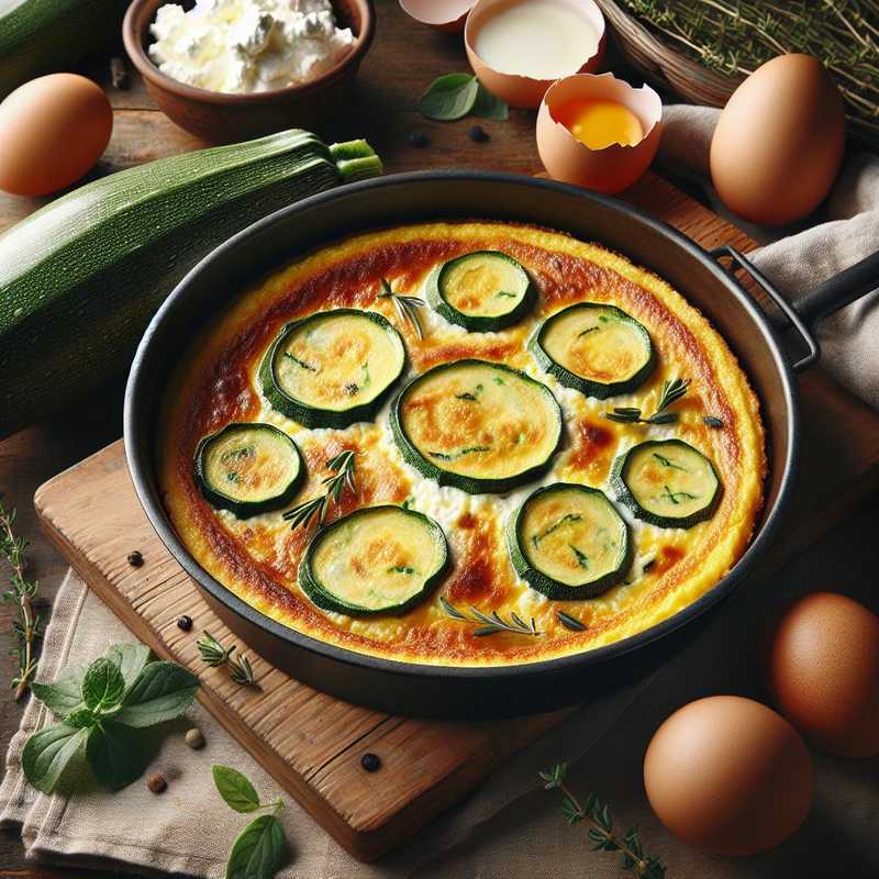 Flan di ricotta e zucchine in padella