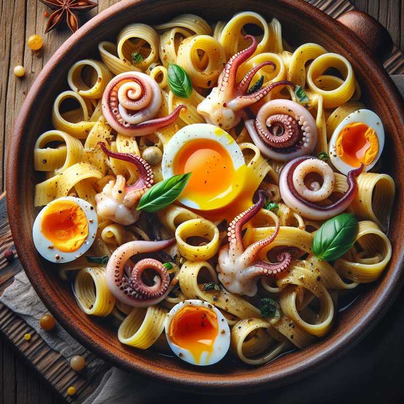 Pasta with Squid and Hard-boiled Egg Yolk