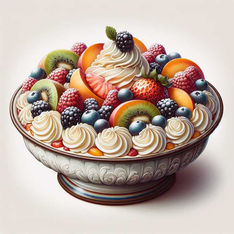 Chantilly Cream Cup with Fruit