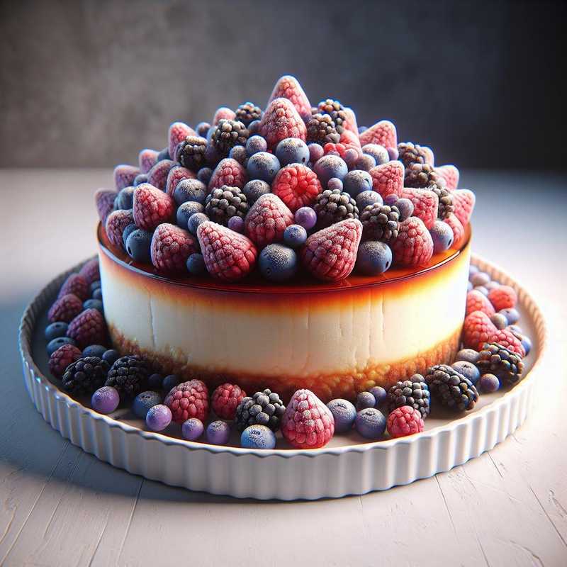 New York cheesecake with berries