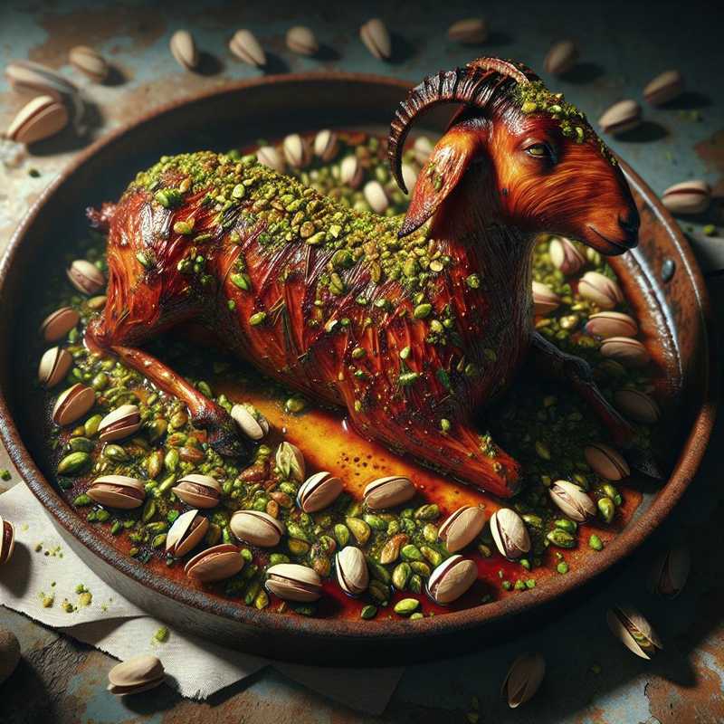 Baked Kid Goat with Pistachios