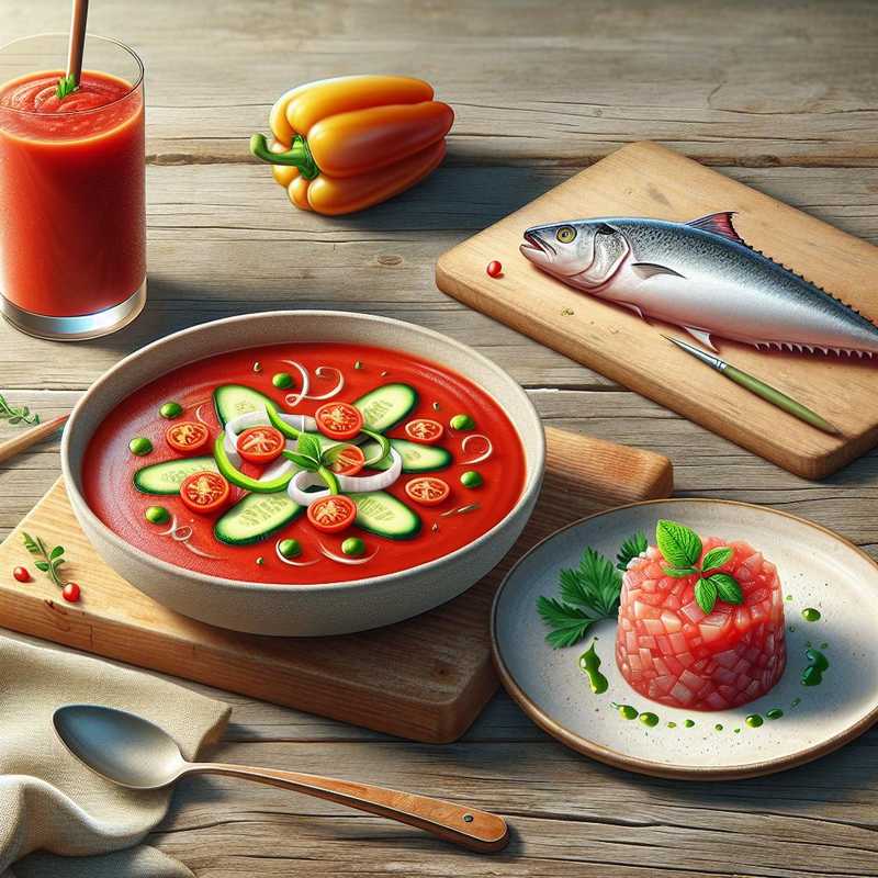 Gazpacho con tartare di ricciola