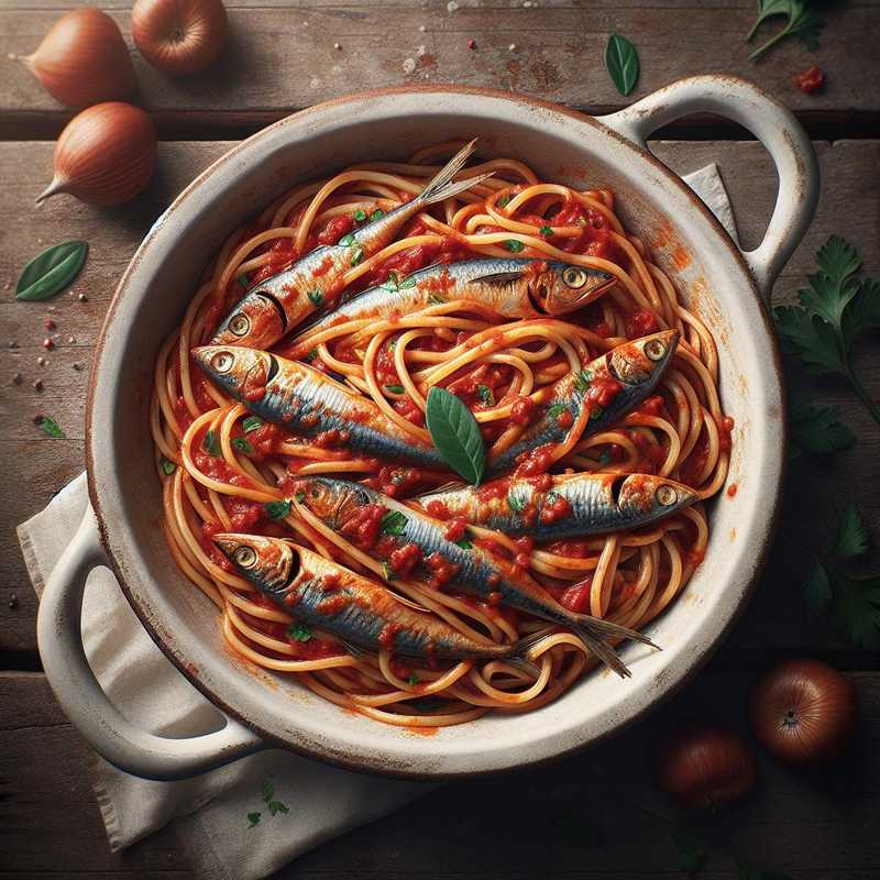 Spaghettone al ragù di triglie