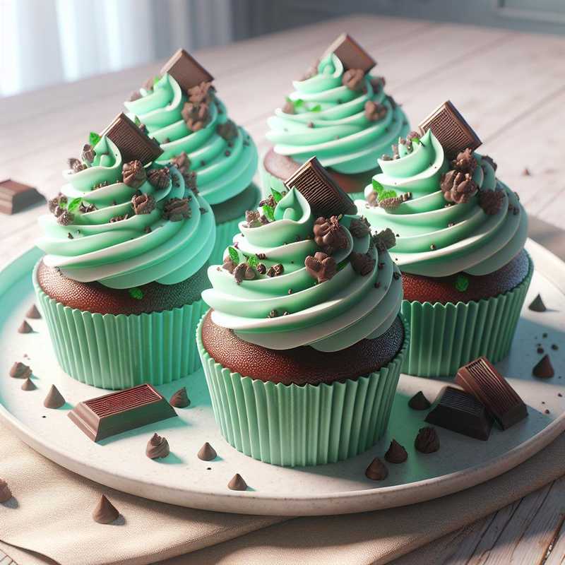 Cupcake menta e cioccolato