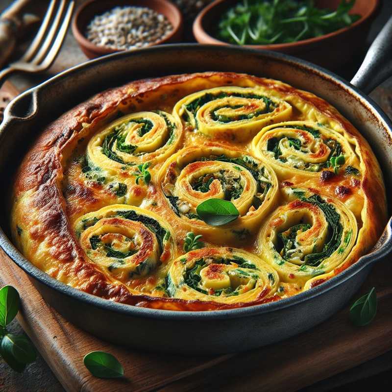 Rotolo di frittata gratinato