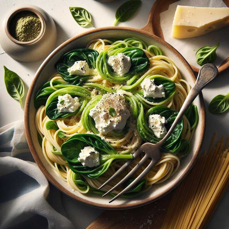 Pasta with Monk's Beard and Ricotta