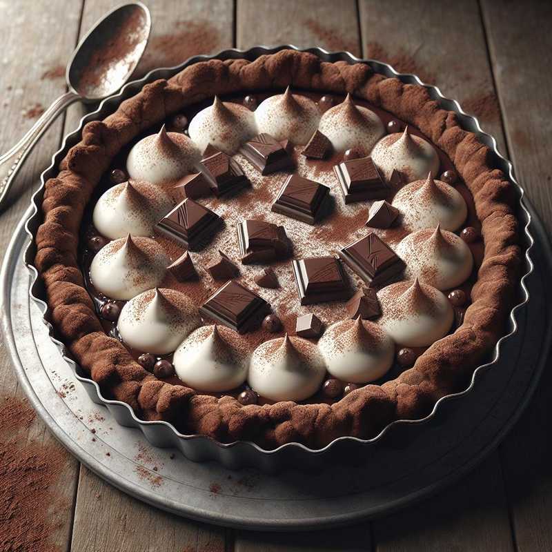 Crostata al cacao con crema alla ricotta e cioccolato