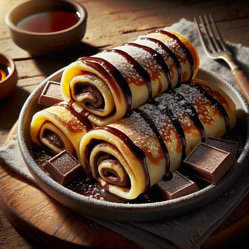 Chocolate-Stuffed Pancakes