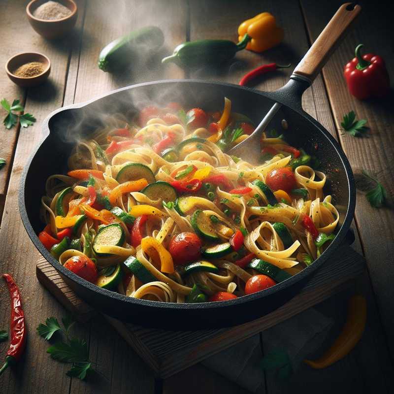 Pasta con verdure alla noce moscata