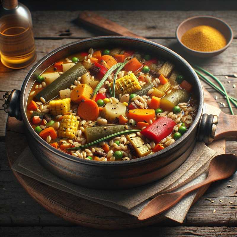 Zuppa d'orzo verdure e curcuma